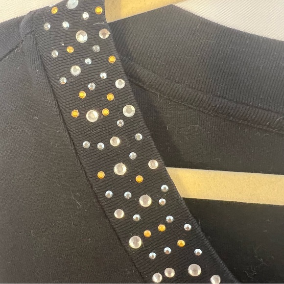 Style & Co  Womens 2X  100% Cotton Sequin Embellished Long Sleeve Top Scoop Neck - Picture 2 of 3